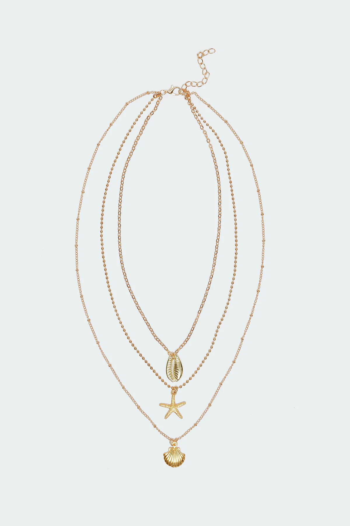 Triple Charm Layered Necklace - Image 2
