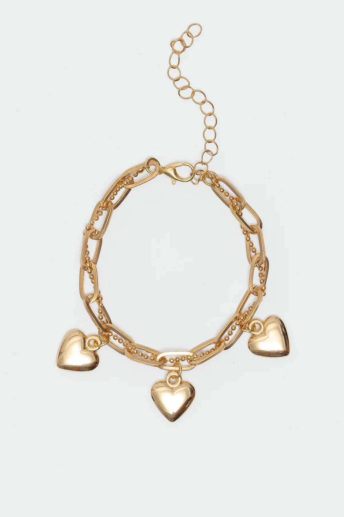 Triple Heart Charm Bracelet - Image 2