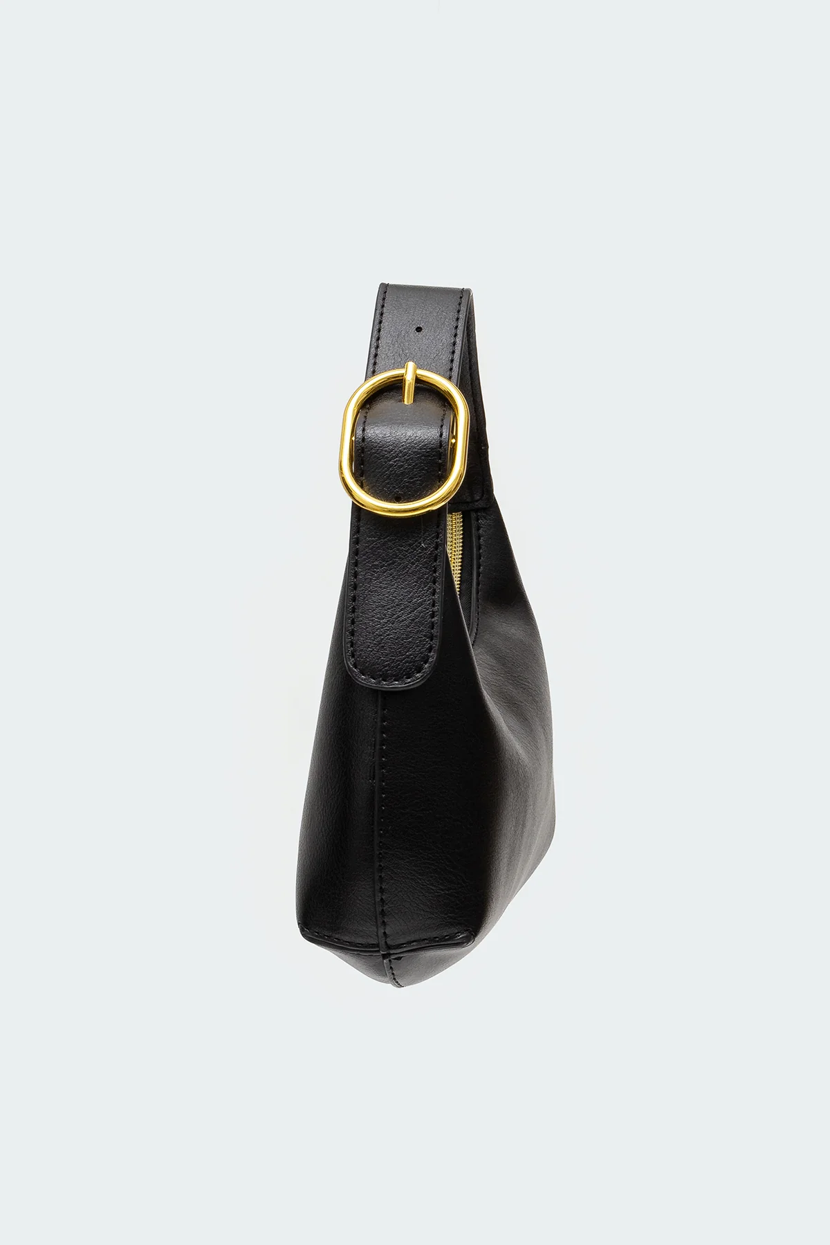 Buckle Strap Faux Leather Bag - Image 4