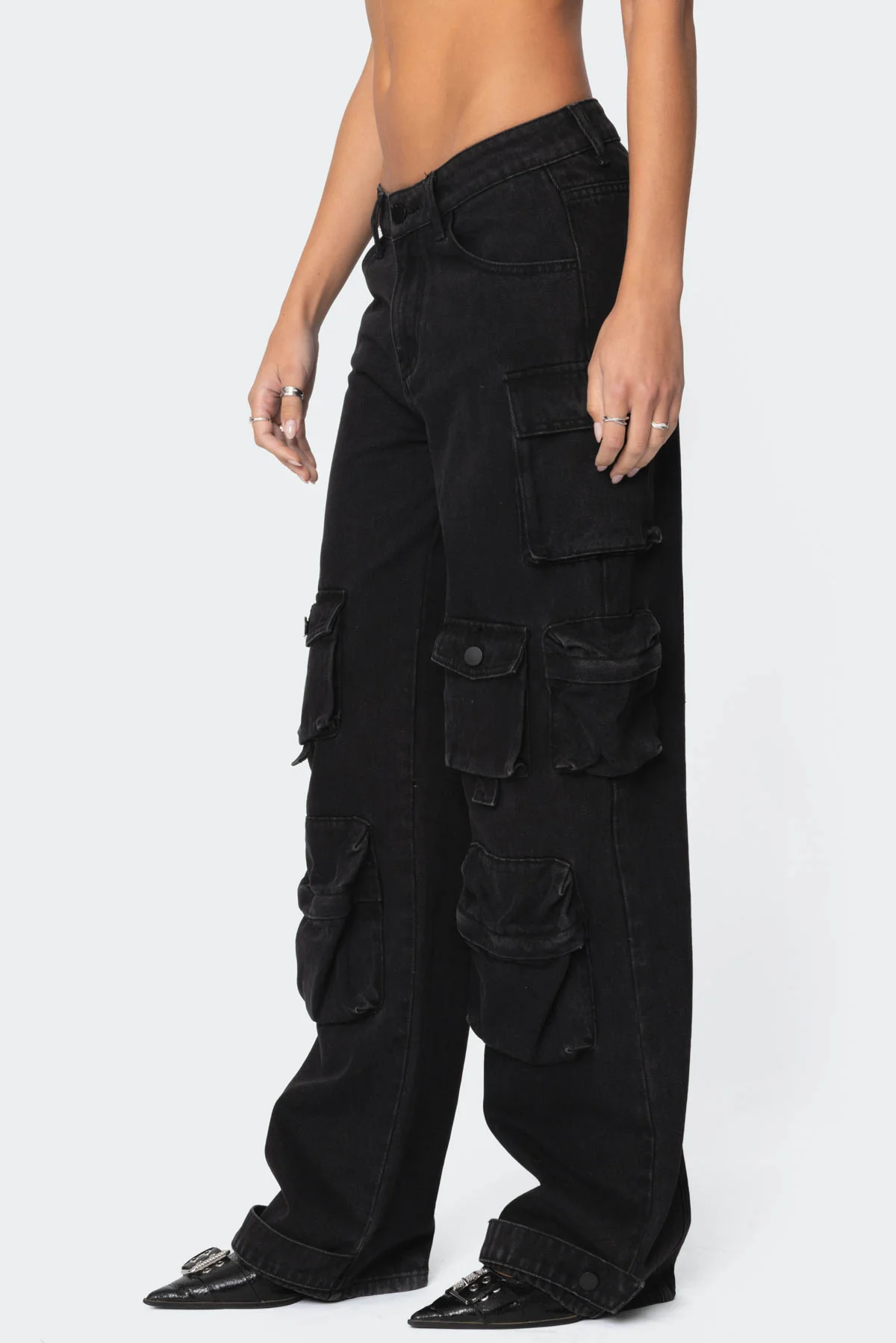 Oversized Boyfriend Cargo Jeans - Image 3