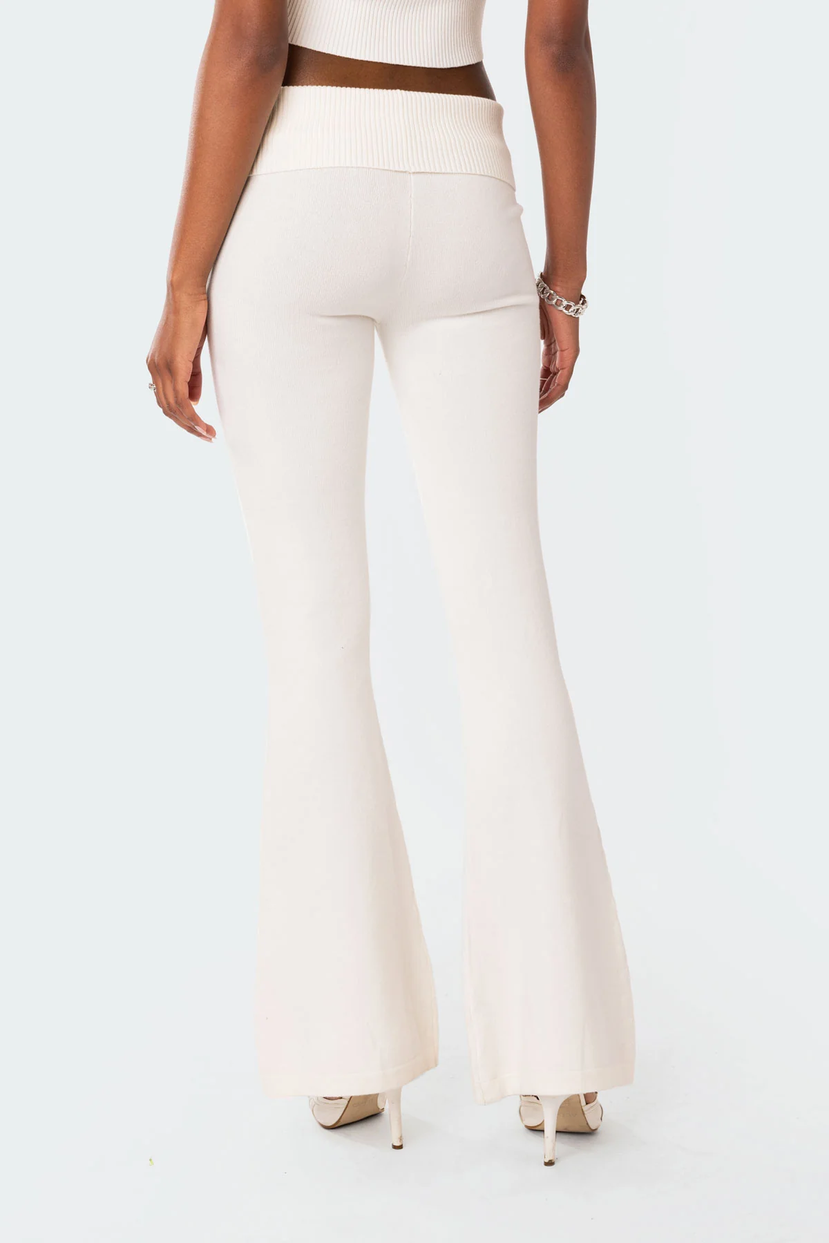Desiree Knitted Low Rise Fold Over Pants - Image 4