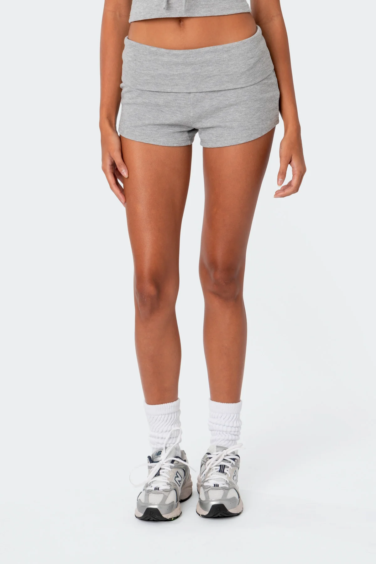 Lizzy Foldover Waffle Shorts - Image 2