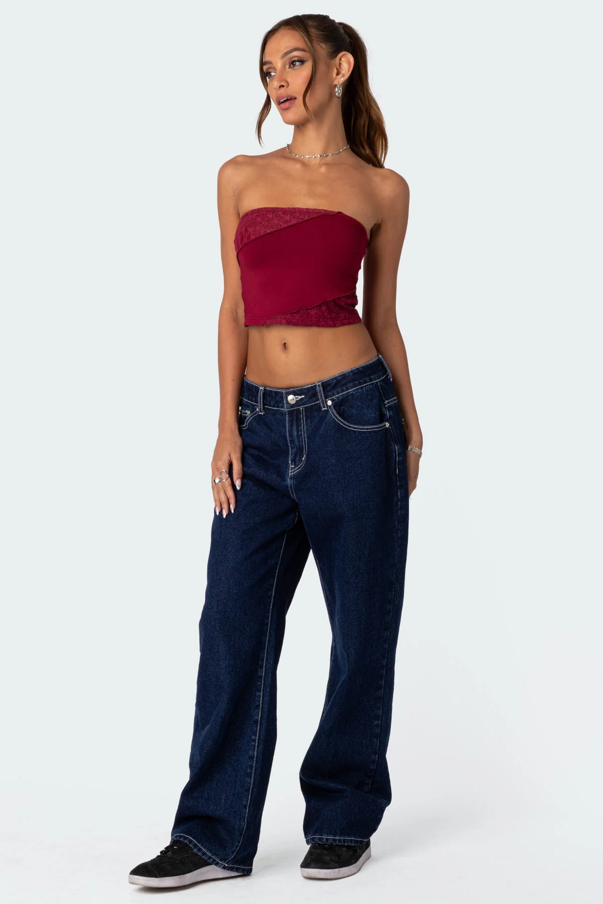 Lace Patchwork Tube Top - Image 5