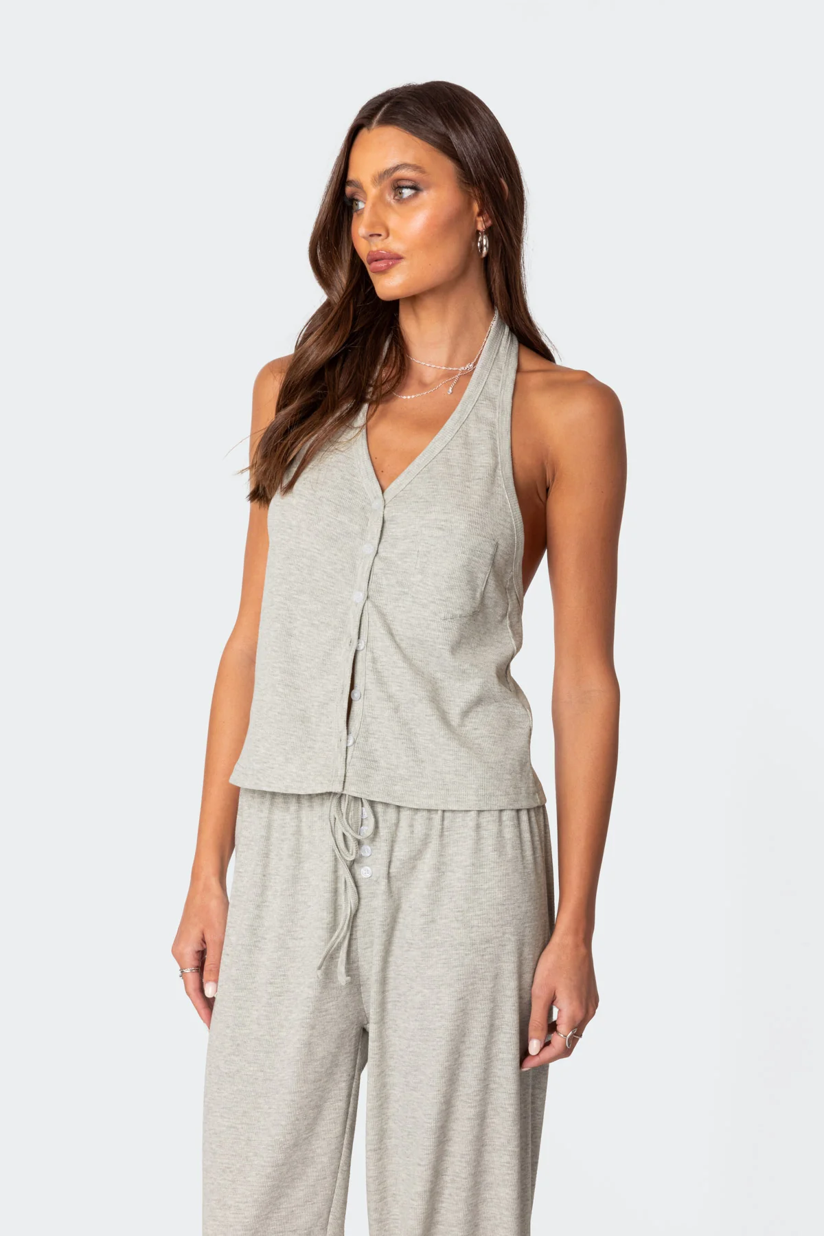 Elysa Waffle Pajama Top - Image 4