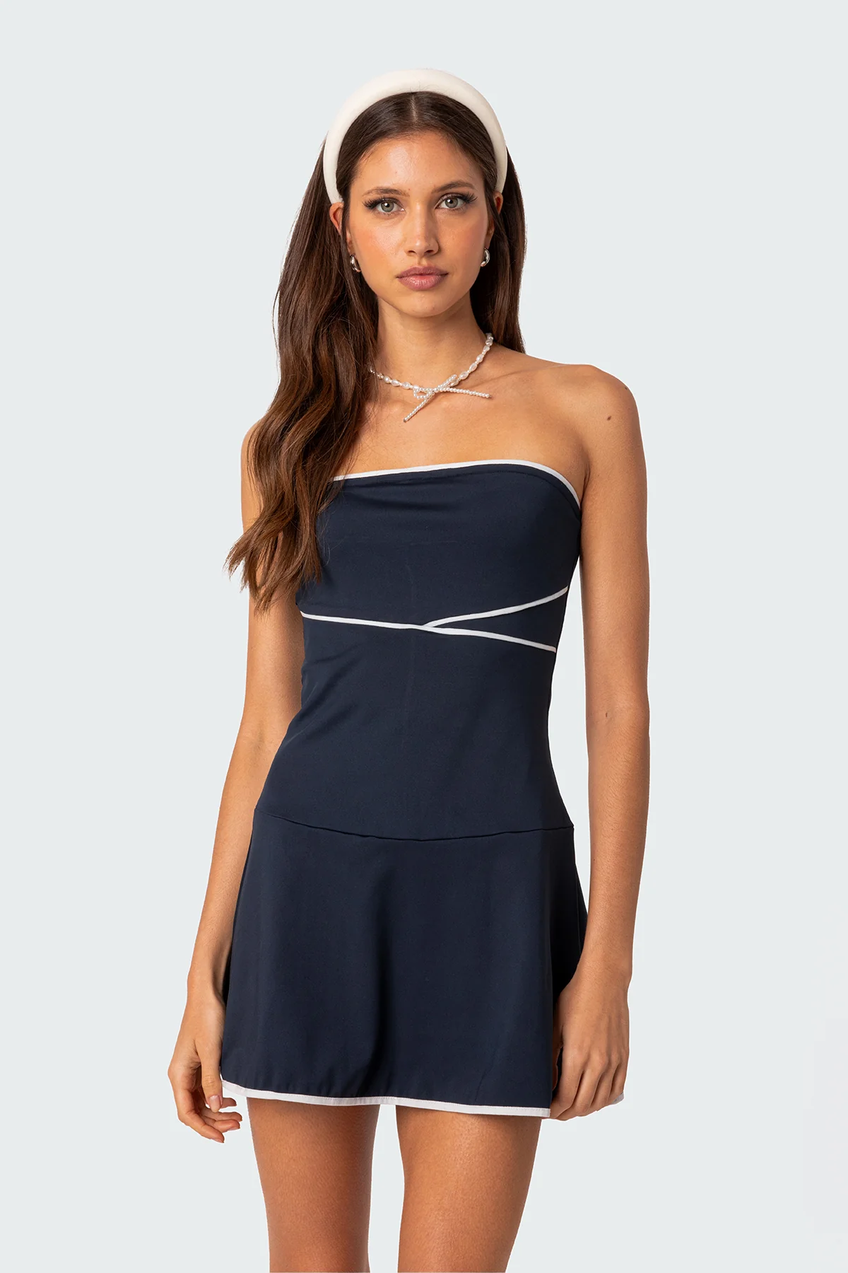 Freya Contrast Mini Dress - Image 2