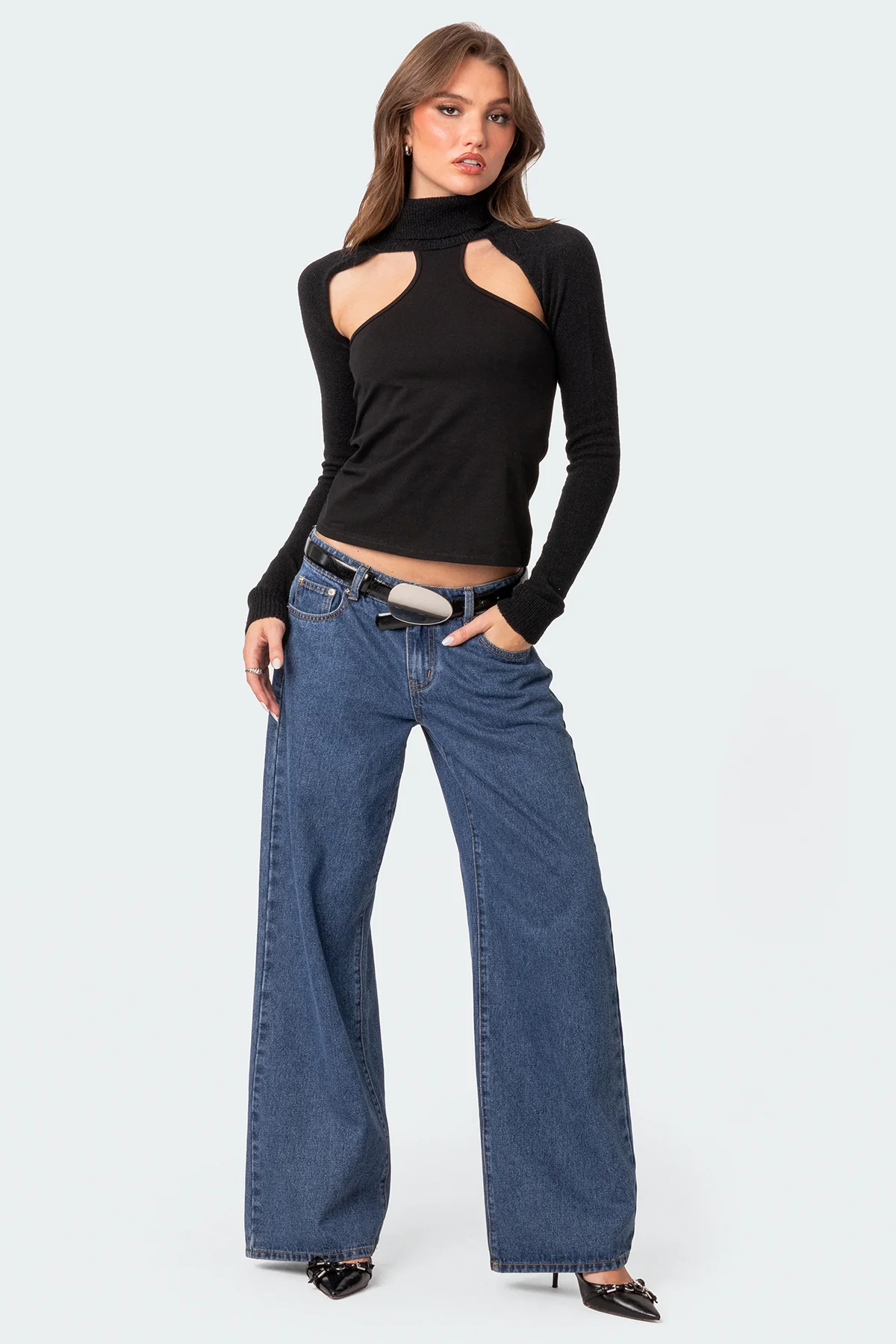 Turtle Neck Shrug Sweater - Image 5