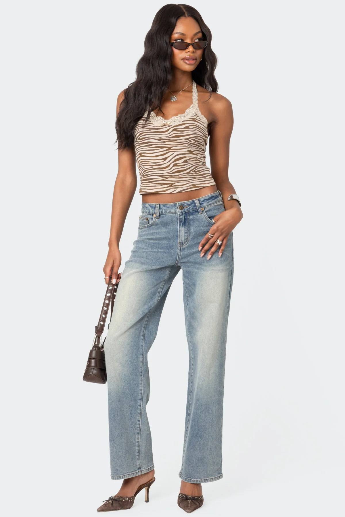 Zebra Printed Halter Top - Image 2