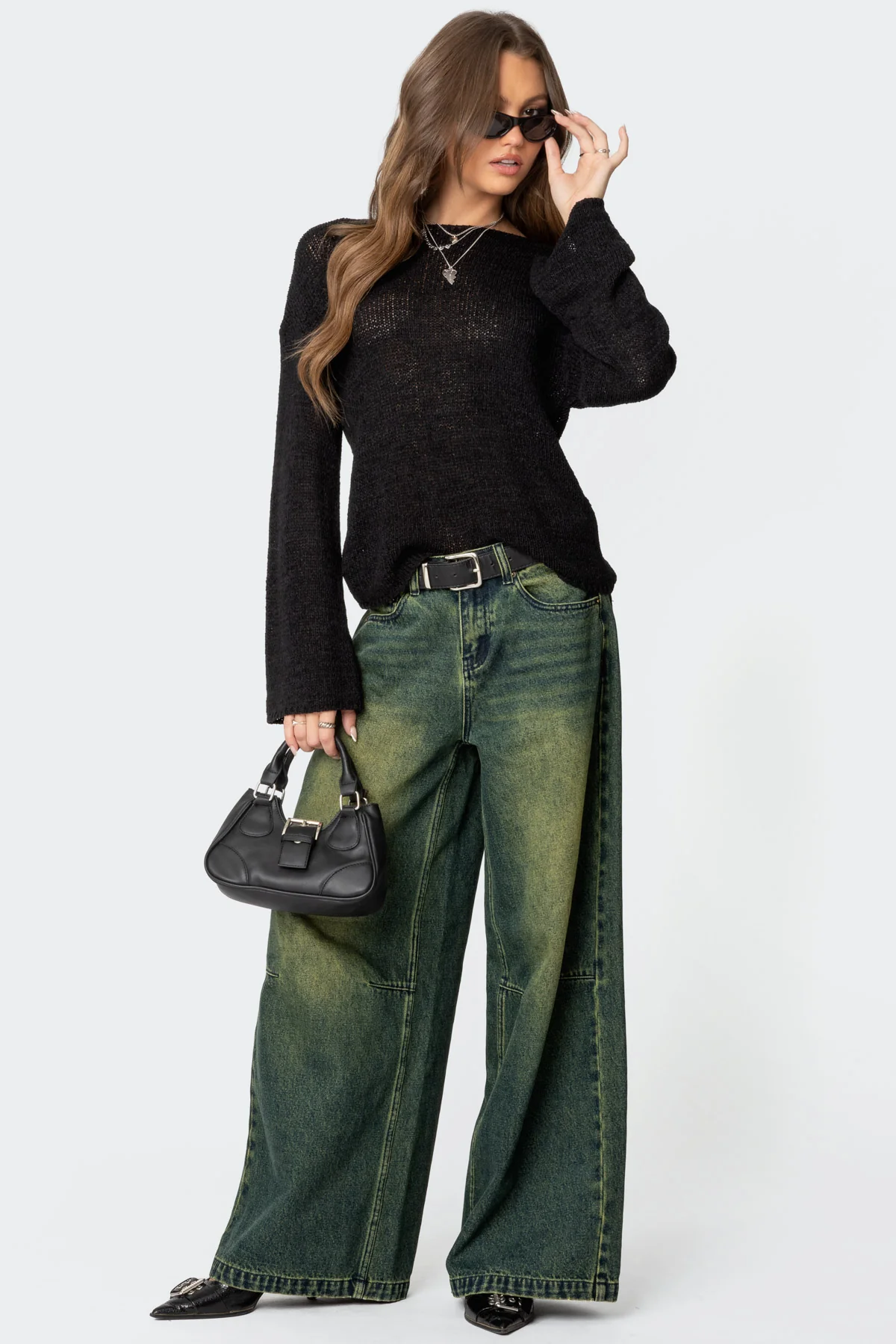 Shawn Washed Low Rise Baggy Jeans