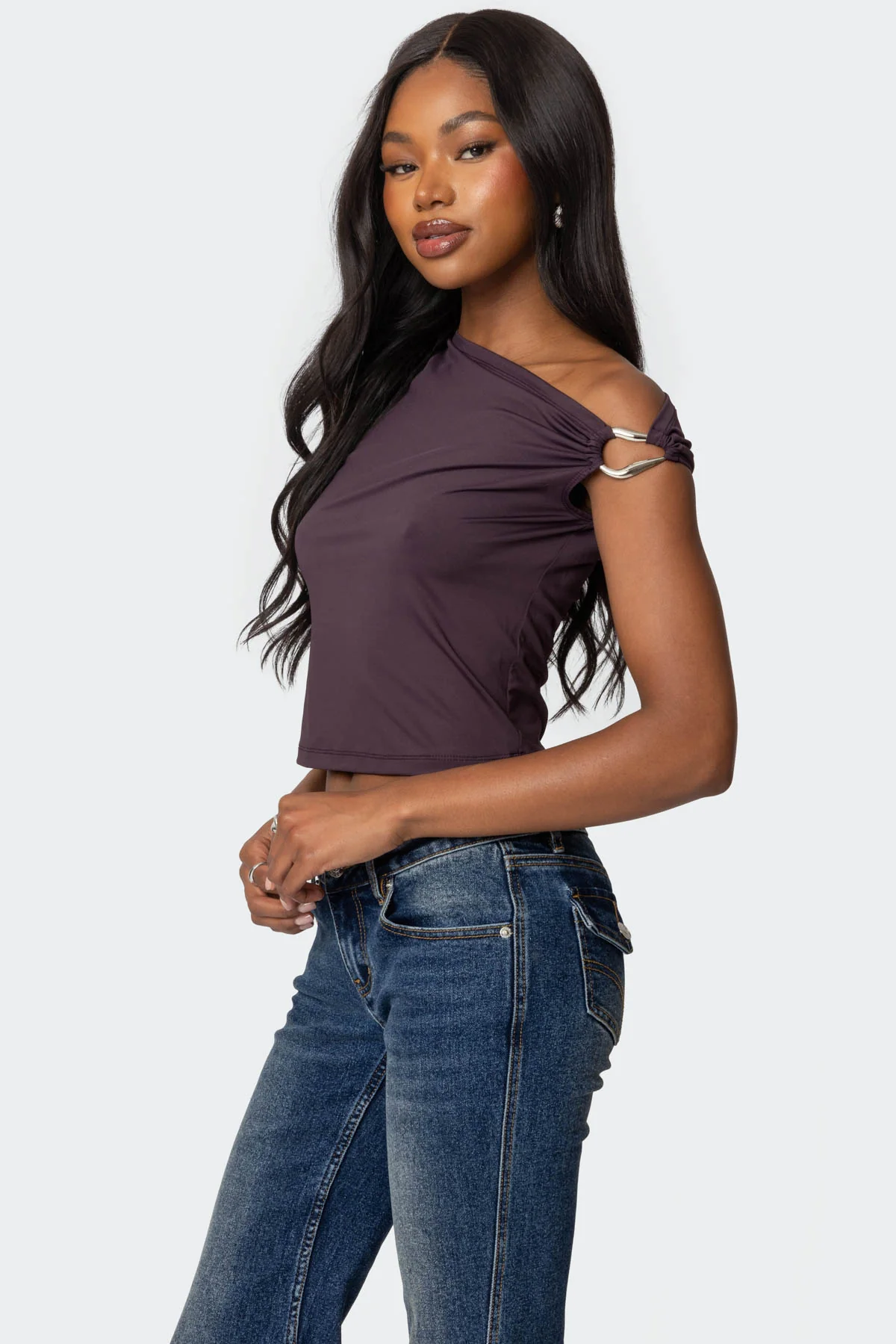 Abstract Metal Ring Asymmetric Top - Image 3