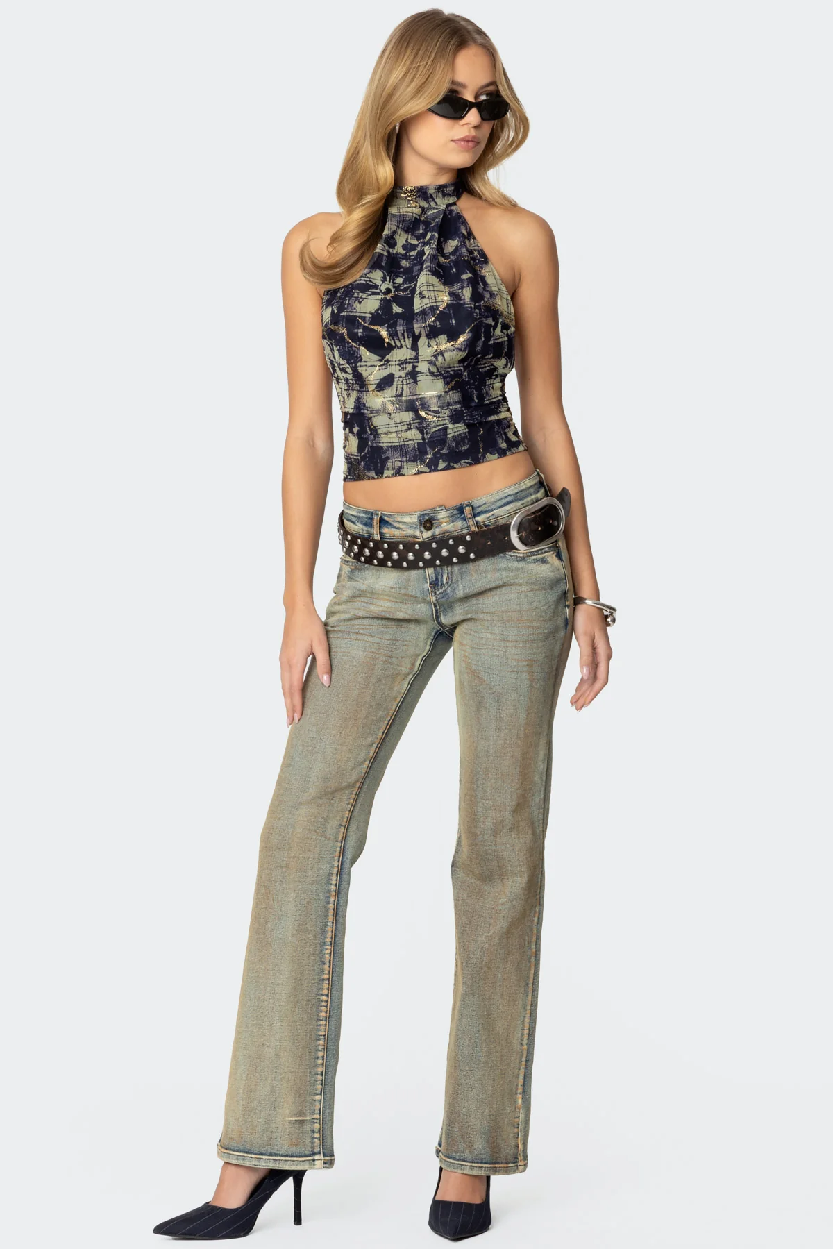 Paz Printed Mesh Top - Image 5