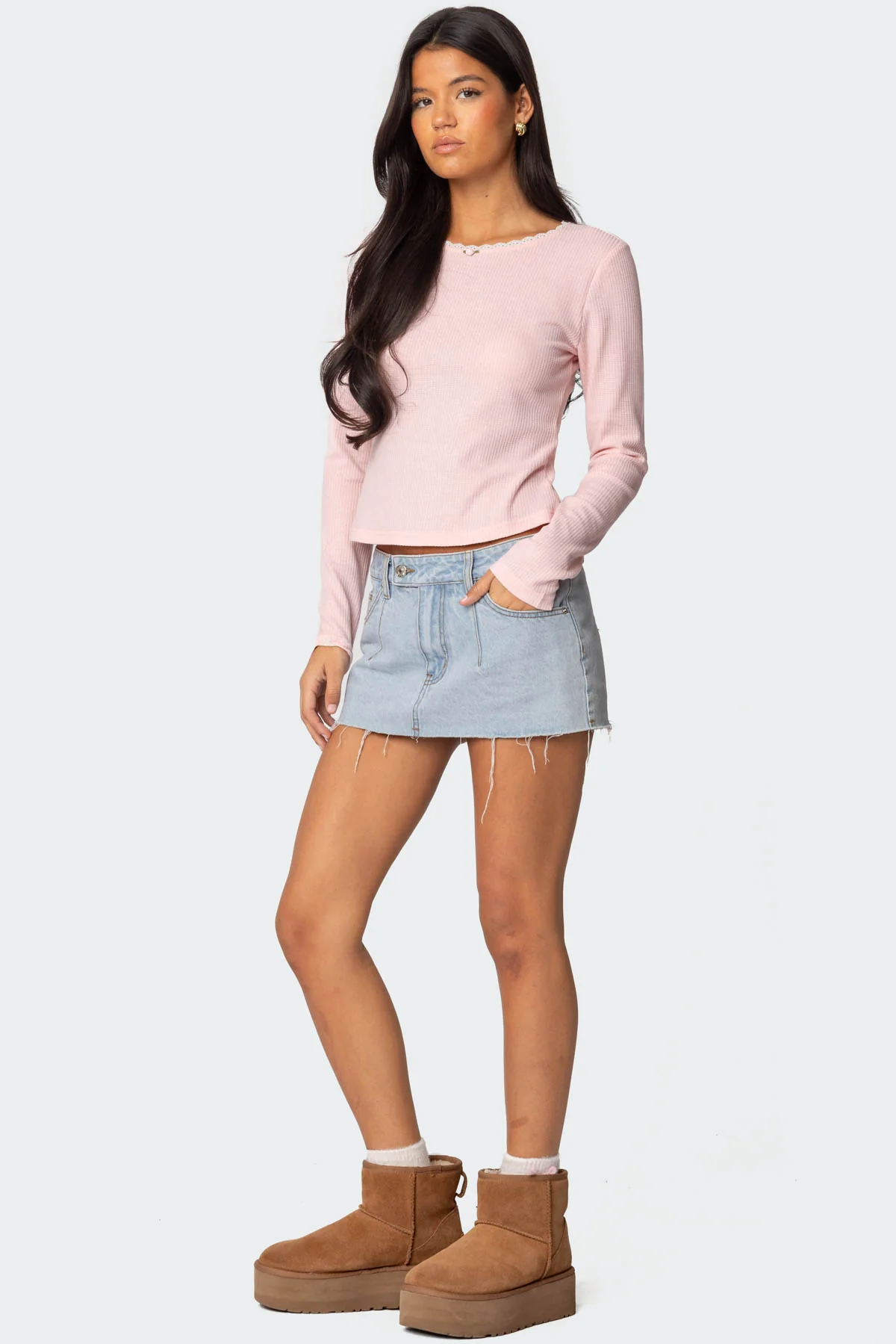 Rosemarie Lacey Waffle Top - Image 4