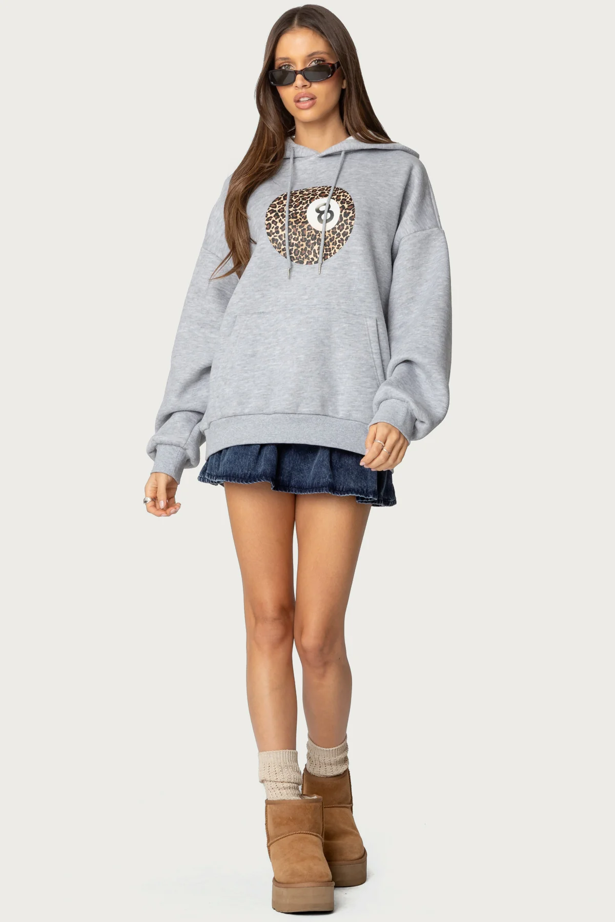 Leopard 8 Oversized Hoodie - Image 2