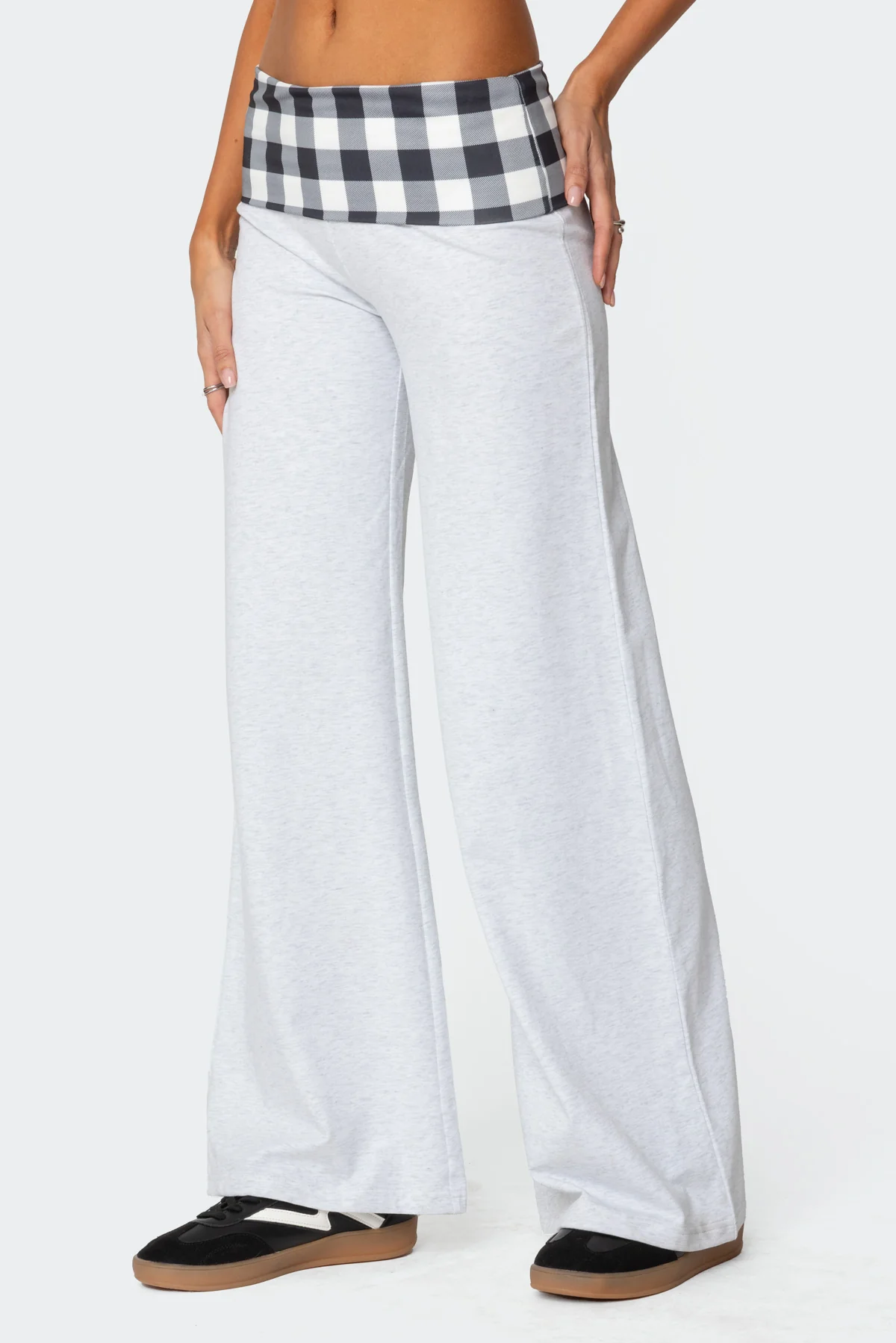 Beth Gingham Fold Over Pants - Image 4