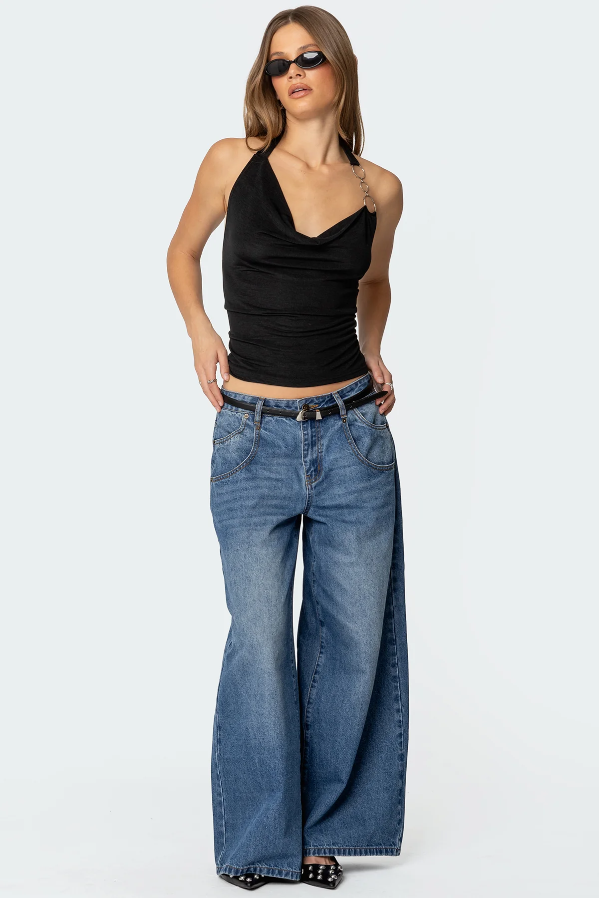 Rhia Cowl Neck Halter Top - Image 2