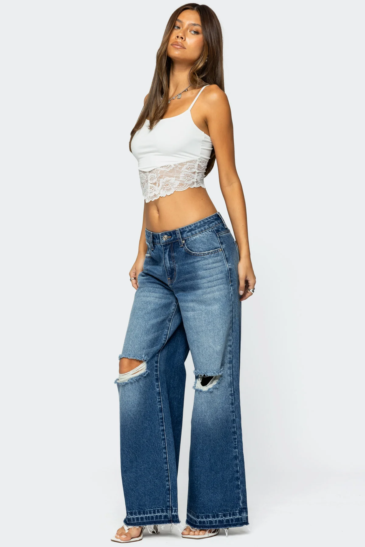 Mylah Lacey Asymmetric Tank Top - Image 4