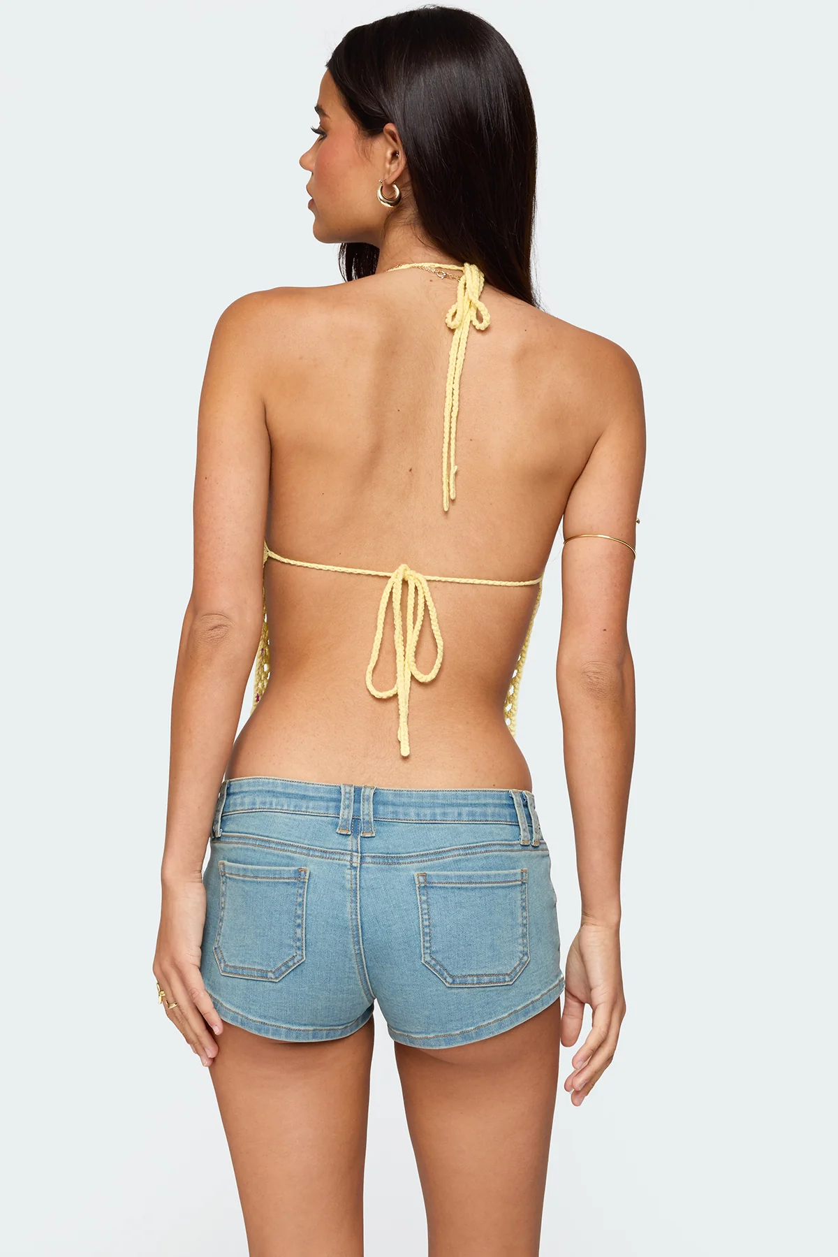 Miel Crochet Backless Halter Top - Image 5
