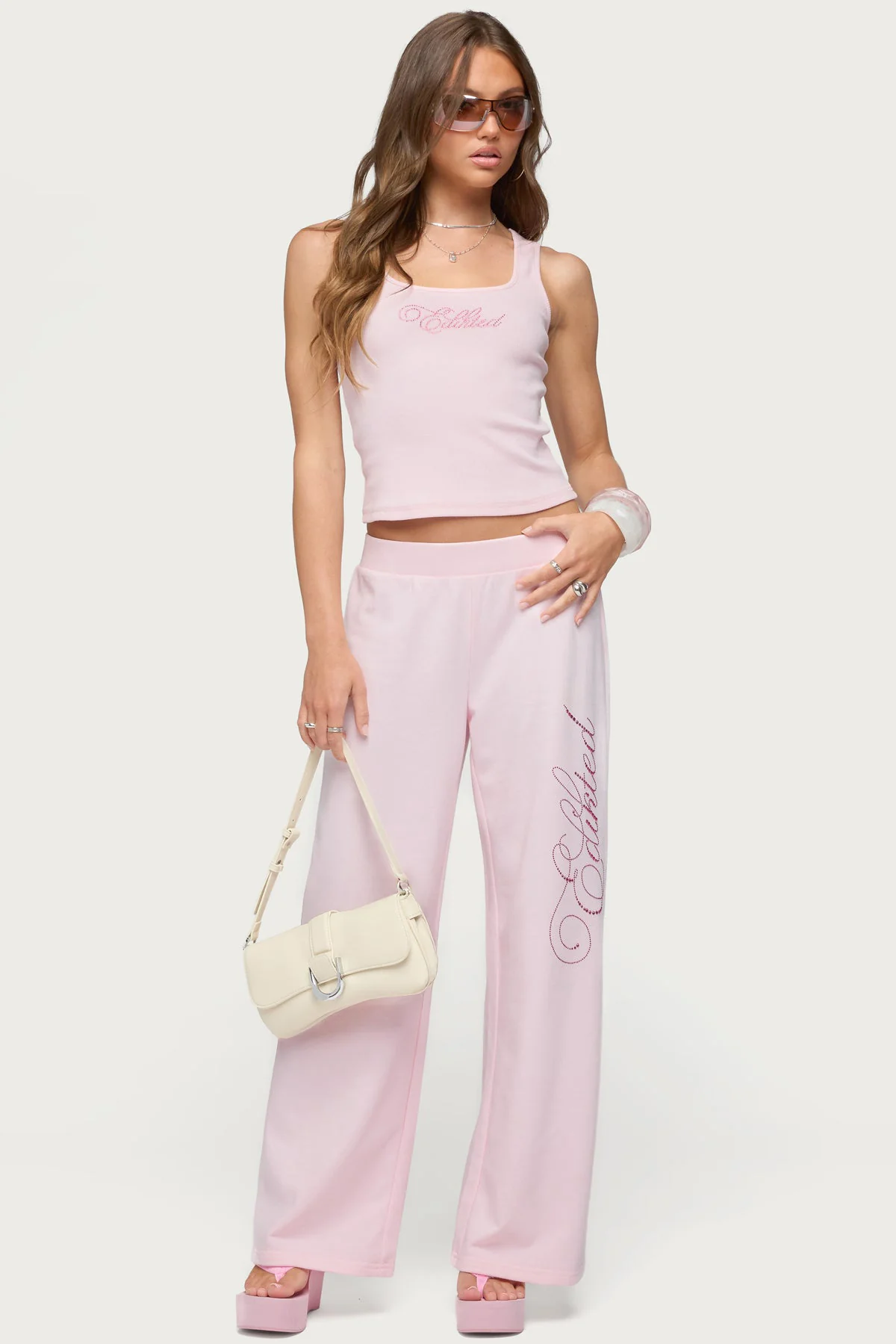 Edikted Studio Rhinestone Sweatpants - Image 6