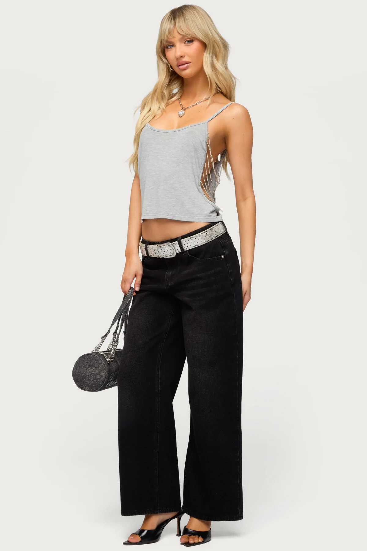 Donia Cutout Beaded String Tank Top - Image 2