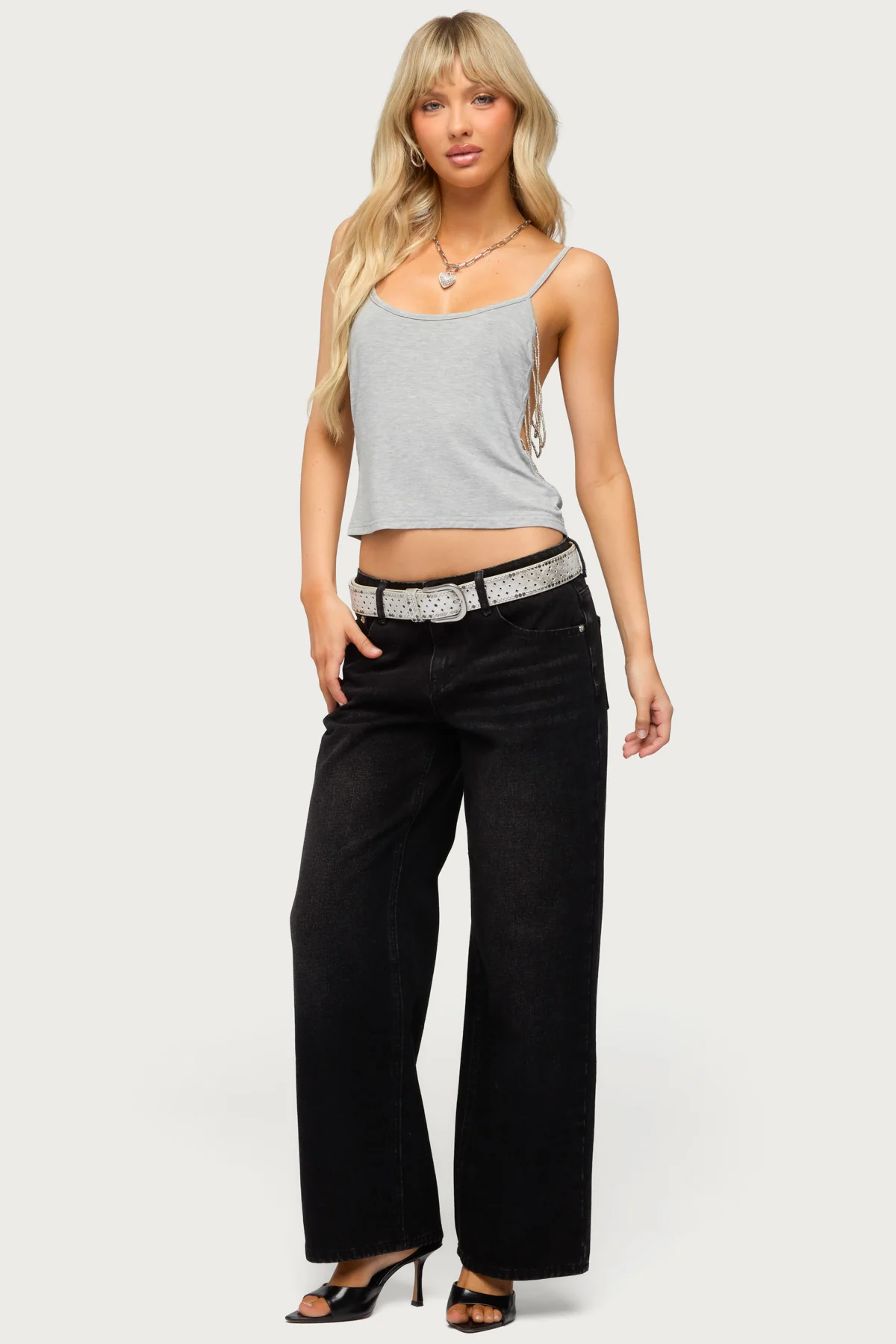 Donia Cutout Beaded String Tank Top - Image 4