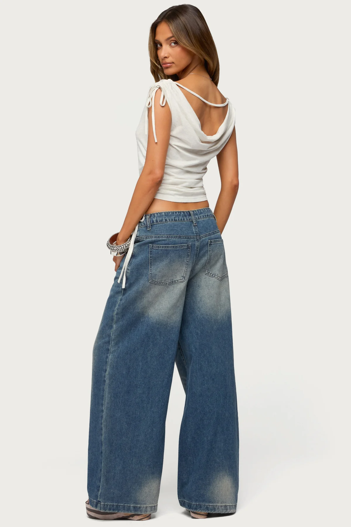 Royan Cowl Neck Drawstring Top - Image 5