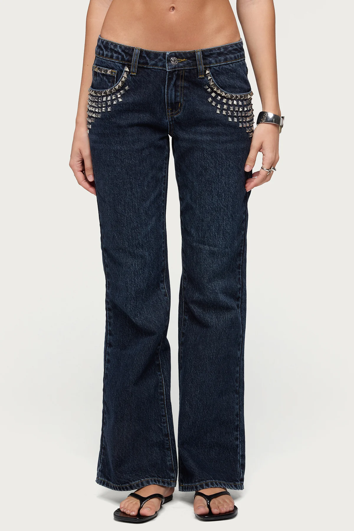 Tyler Studded Low Rise Bootcut Jeans - Image 2