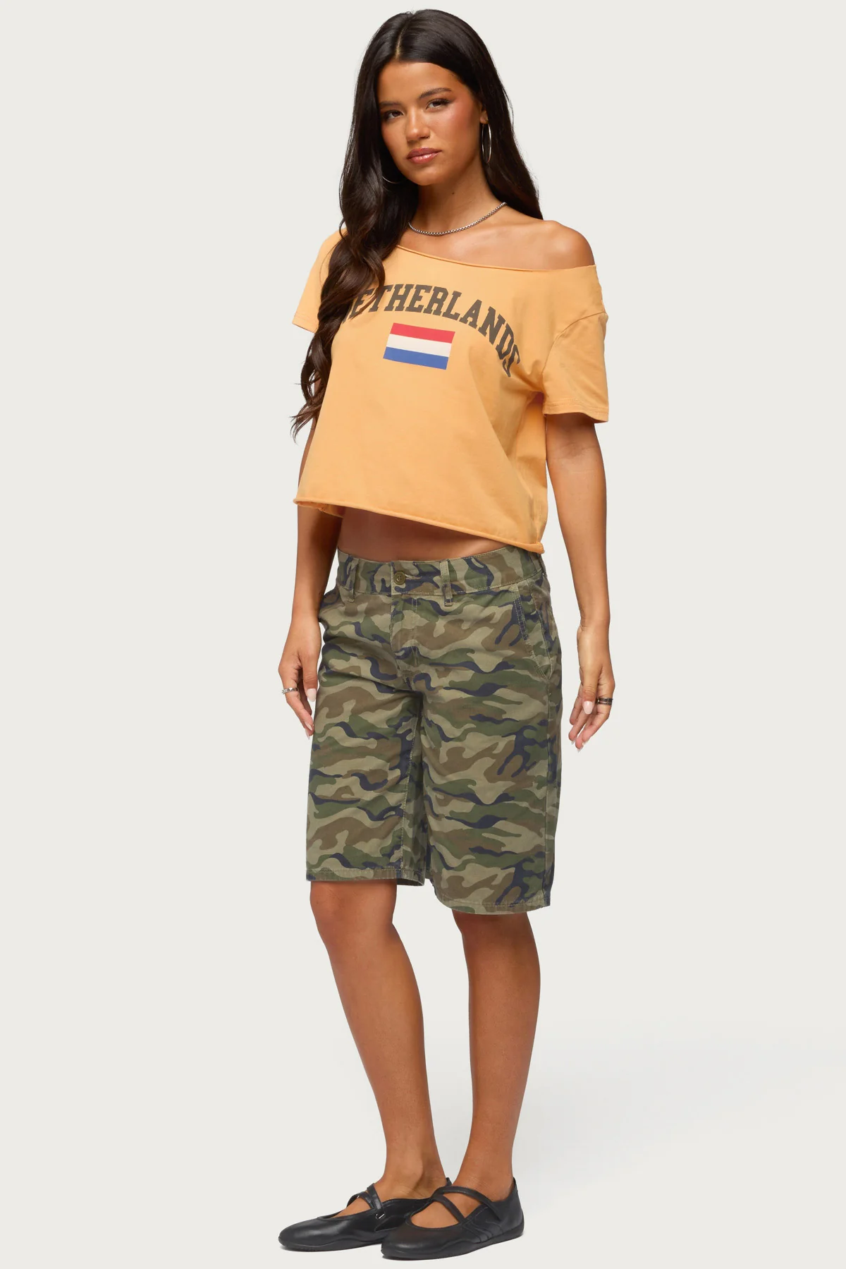 Netherlands Off Shoulder T Shirt - Image 5