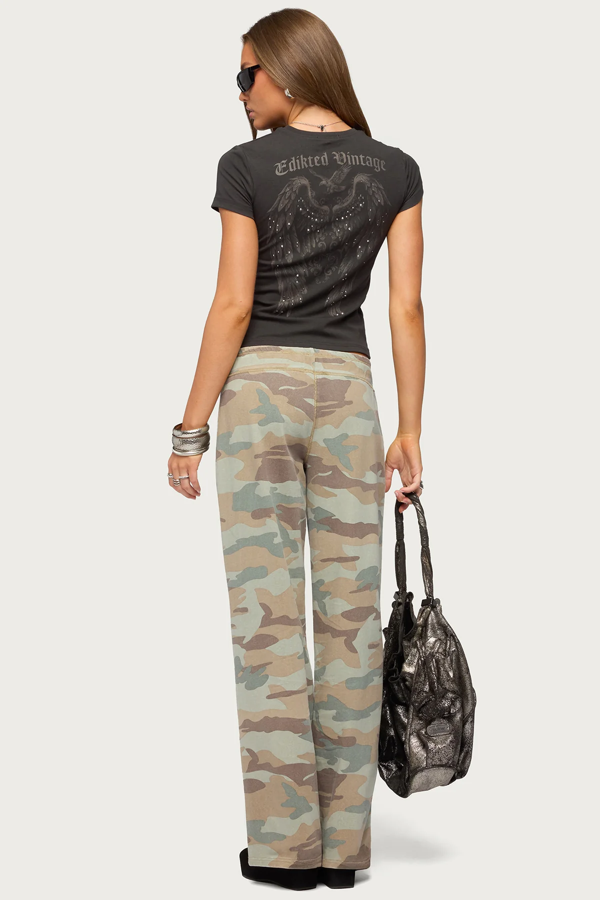 Edikted Vintage Studded T Shirt - Image 6